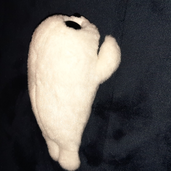 TY 6" Big Glitter Eyes ICY White Seal - Picture 2 of 3